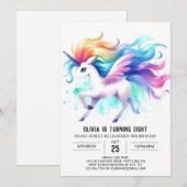 Invitation Enfants rustiques Cheval Anniversaire (Devant / Derrière)