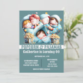 Invitation Enfants sacs de couchage pop-corn pyjamas de nuit (Debout devant)