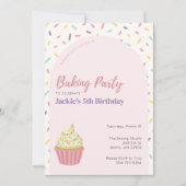 Invitation Enfants sautinent Baking Anniversaire Fête Invitat (Devant)
