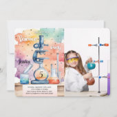 Invitation Enfants Science Photo Anniversaire (Devant)