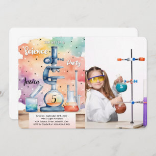 Invitation Enfants Science Photo Anniversaire