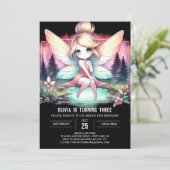 Invitation Enfants simples Fairy Anniversaire (Debout devant)