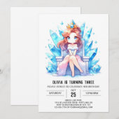 Invitation Enfants simples Princess Anniversaire (Devant / Derrière)