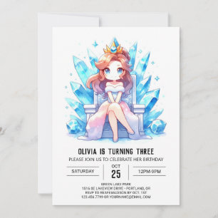 Invitation Enfants simples Princess Anniversaire