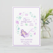 Invitation Enfants Sirène Anniversaire Splash (Debout devant)