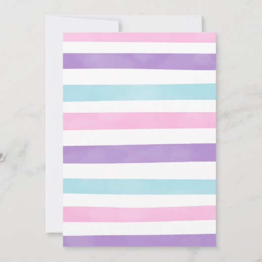 Invitation Enfants Sirène & Piscine (Dos)