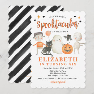 Invitation Enfants Spooktacular Halloween fête d'anniversaire