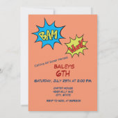 Invitation Enfants Super Spéciaux 🌟 Plus Grand Superhéros (Dos)