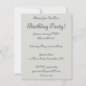 Invitation Enfants sur la plage par Cassatt, Anniversaire Vin (Dos)