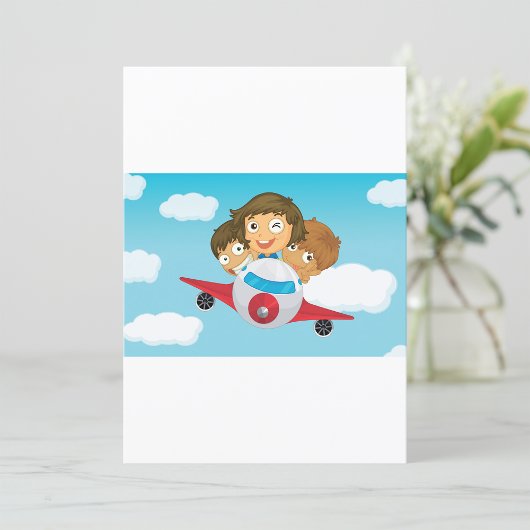 Invitation Enfants Sur Un Avion