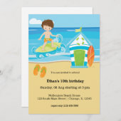 Invitation Enfants surfeurs (Devant / Derrière)