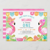 Invitation Enfants Taco multicolore à propos d'un anniversair (Devant / Derrière)