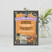 Invitation Enfants Trick ou Traitements Halloween Fête Invita (Debout devant)