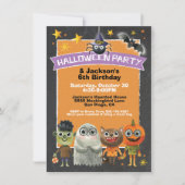 Invitation Enfants Trick ou Traitements Halloween Fête Invita (Devant)