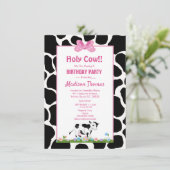 Invitation Enfants Vache Imprimer Filles Anniversaire Fête In (Debout devant)