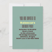 Invitation enfants vintages mignons fête d'anniversaire (Dos)