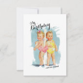 Invitation Enfants vintages personnalisables Anniversaire Inv (Devant)