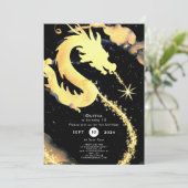 Invitation Enfants Whimsical Dragon Anniversaire (Debout devant)