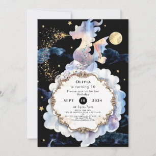 Invitation Enfants Whimsical Dragon Anniversaire