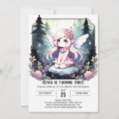 Invitation Enfants Whimsy Fairy Anniversaire (Devant)