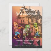 Invitation Enfants Zombie Halloween (Devant)