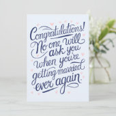 Invitation Enfin se marier Mariage de couples drôles (Debout devant)