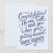 Invitation Enfin se marier Mariage de couples drôles (Devant / Derrière)