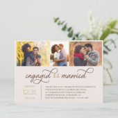 Invitation Engagé pour être marié Engagement Partie 3 Photo (Debout devant)