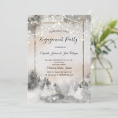 Invitation Engagement en forêt et boisements d'arbres foresti (Debout devant)