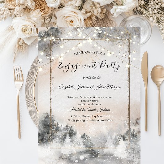 Invitation Engagement en forêt et boisements d'arbres foresti