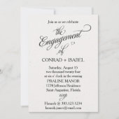 Invitation Engagement minimaliste (Devant)