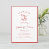 Invitation Engagement Party That’s Amore Italian Pasta Red (Debout devant)