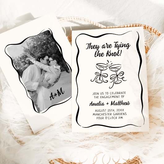 Invitation Engagements modernes et fantaisistes