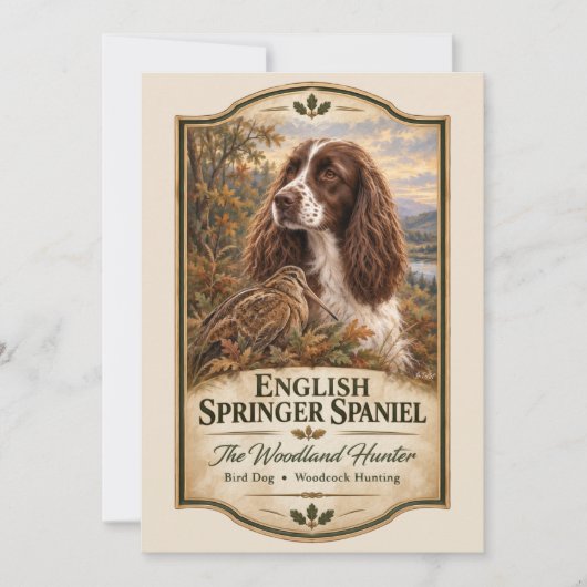 Invitation English Springer Spaniel (Devant)