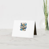 Invitation Engrenages à vapeur et papillons bleus (Dos)