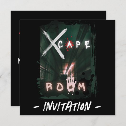 Invitation Enigma cachée de la salle d'évasion (Devant / Derrière)