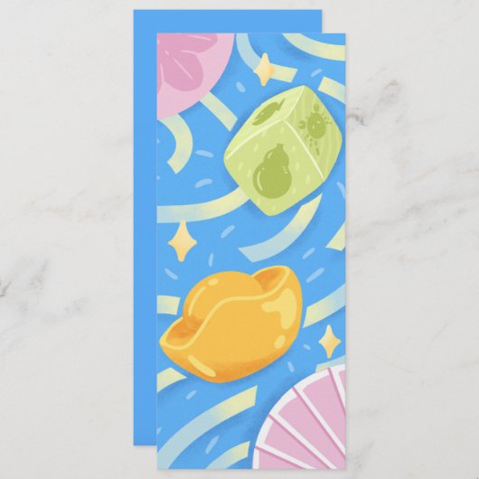 Invitation Enjoy The Lucky Game - Funky Cute Style (Devant / Derrière)