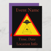 Invitation Enlèvement d'Alien UFO Thunder_Cove (Devant / Derrière)