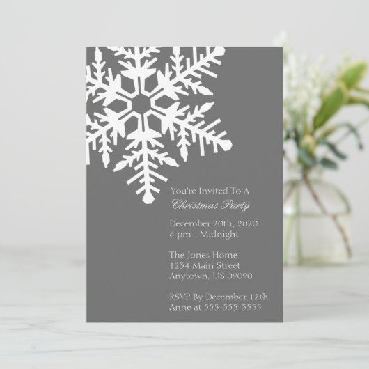 Invitation enorme de fête de Noël de flocon de (Debout devant)