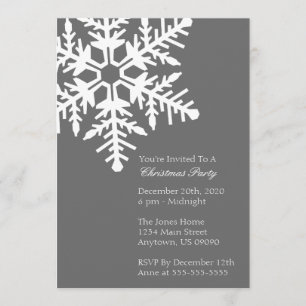 Invitation enorme de fête de Noël de flocon de