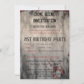 Invitation Enquête sur la scène de crime 21e fête d'anniversa (Devant)