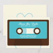 Invitation Enregistrement de mariage sur mixtape rétro (Devant / Derrière)