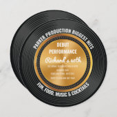 Invitation Enregistrement musical | Fun Music Party (Devant / Derrière)