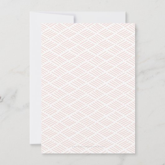 Invitation ENREGISTRER LA brosse DATE lettré script blush ros (Dos)