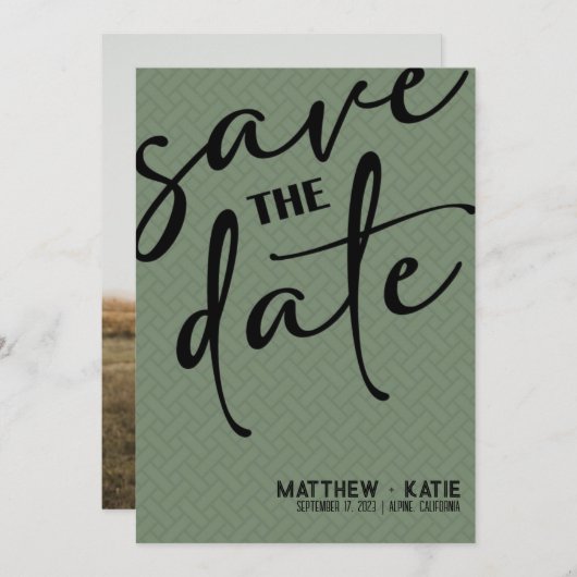 Invitation Enregistrer la date (Devant / Derrière)