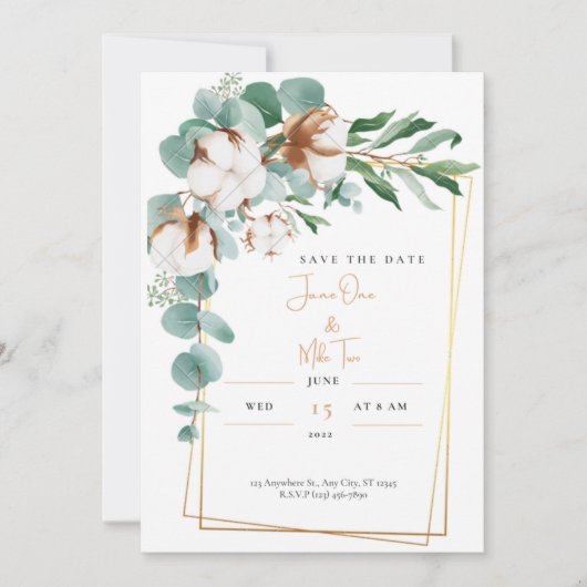 Invitation enregistrer la date (Devant)