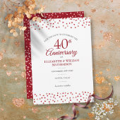 Invitation Enregistrer la date 40e anniversaire du Mariage Ru
