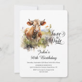 Invitation enregistrer la date 50e vache anniversaire (Devant)