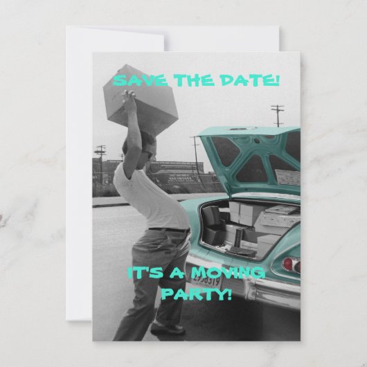 INVITATION ENREGISTRER LA DATE À LAQUELLE IL S'AGIT D'UN CART (Devant)