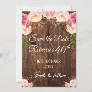 Invitation Enregistrer la date anniversaire